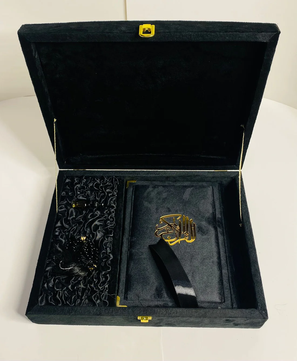 Luxurious embroidery bridal gift set with beautiful tabseeh and ittar